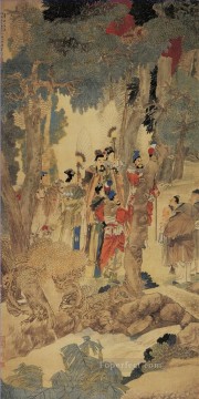中国 Painting - レンボニアン皇帝ヤオアンティーク中国